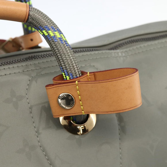 LOUIS VUITTON Titanium Keepall Bandouliere 50 Bag Gray M43886 LV Auth YKZ839SM