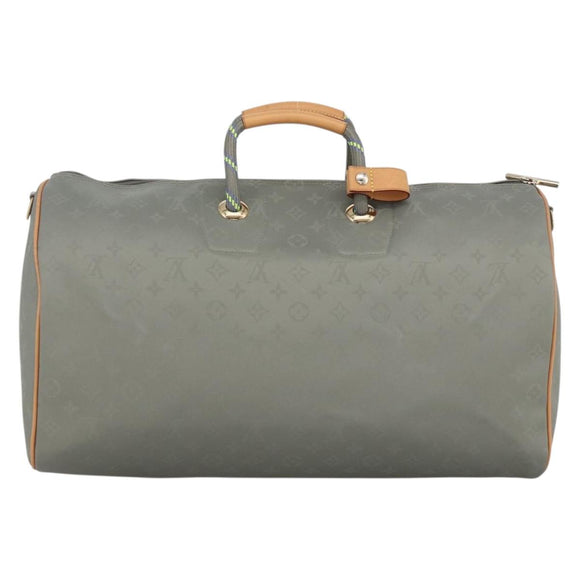 LOUIS VUITTON Titanium Keepall Bandouliere 50 Bag Gray M43886 LV Auth YKZ839SM
