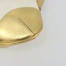 PRADA Chain Shoulder Bag Nylon White Gold Auth YKZ849A-9