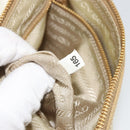 PRADA Chain Shoulder Bag Nylon White Gold Auth YKZ849A-12