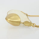 PRADA Schoudertas met Ketting Nylon Wit Goud Auth YKZ849A-3