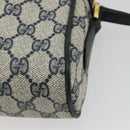 GUCCI GG Supreme Sherry Line Shoulder Bag PVC Navy Gold Red Auth YKZ858-15