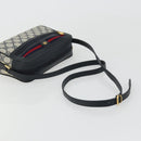 GUCCI GG Supreme Sherry Line Shoulder Bag PVC Navy Gold Red Auth YKZ858-7