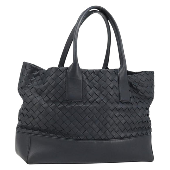 BOTTEGA VENETA INTRECCIATO Tote Bag Leather Black Auth YKZ864A