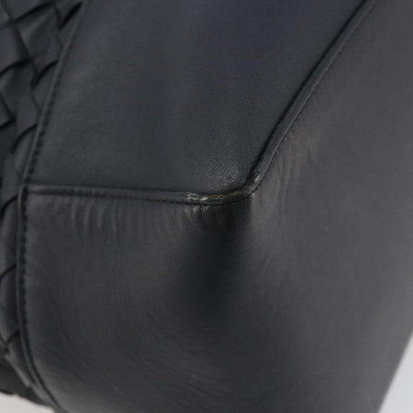 BOTTEGA VENETA INTRECCIATO Tote Bag Leather Black Auth YKZ864A