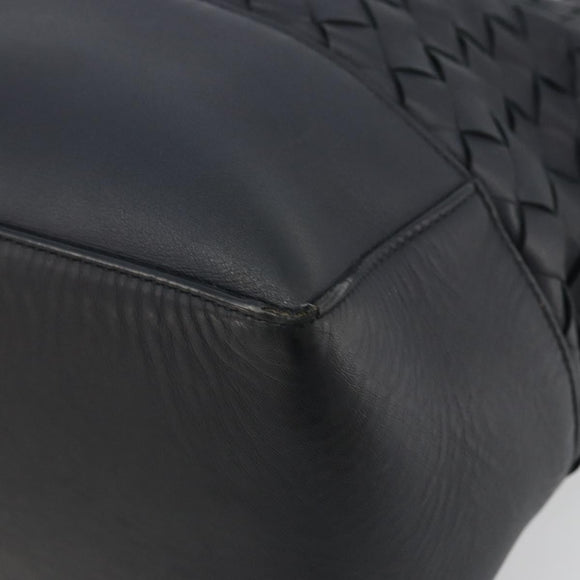 BOTTEGA VENETA INTRECCIATO Tote Bag Leather Black Auth YKZ864A