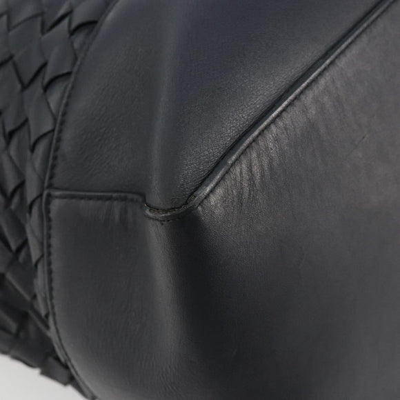 BOTTEGA VENETA INTRECCIATO Tote Bag Leather Black Auth YKZ864A