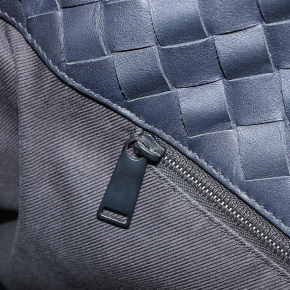 BOTTEGA VENETA INTRECCIATO Tote Bag Leather Black Auth YKZ864A