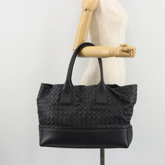 BOTTEGA VENETA INTRECCIATO Tote Bag Leather Black Auth YKZ864A