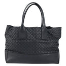 BOTTEGA VENETA INTRECCIATO Tote Bag Leather Black Auth YKZ864A-13