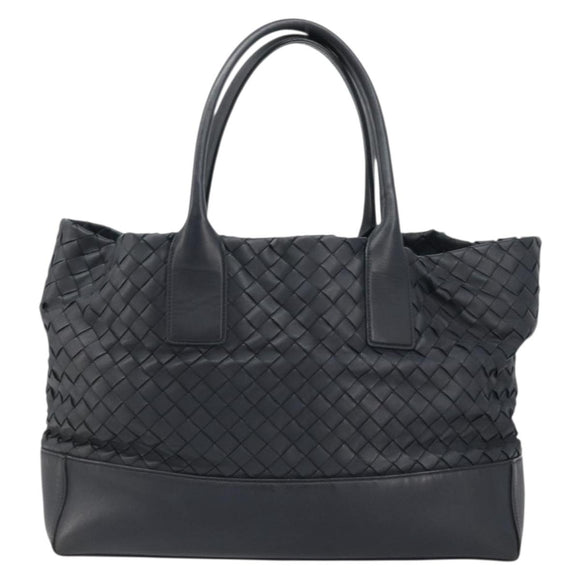 BOTTEGA VENETA INTRECCIATO Tote Bag Leather Black Auth YKZ864A
