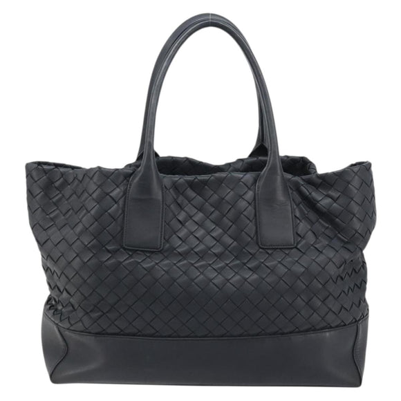 BOTTEGA VENETA INTRECCIATO Tote Bag Leather Black Auth YKZ864A