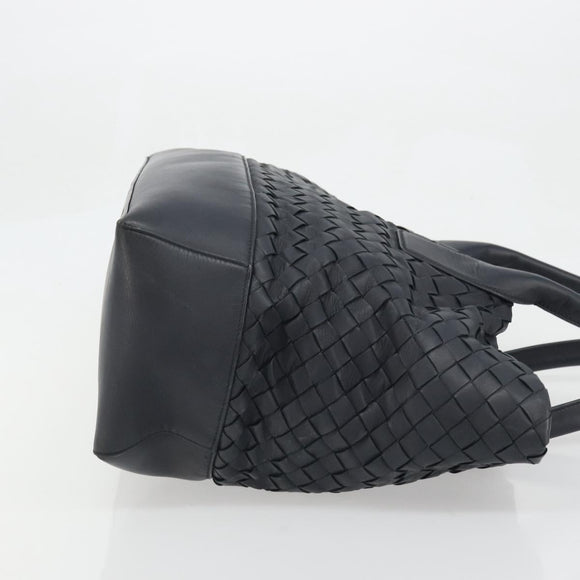 BOTTEGA VENETA INTRECCIATO Tote Bag Leather Black Auth YKZ864A