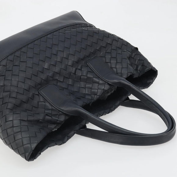BOTTEGA VENETA INTRECCIATO Tote Bag Leather Black Auth YKZ864A