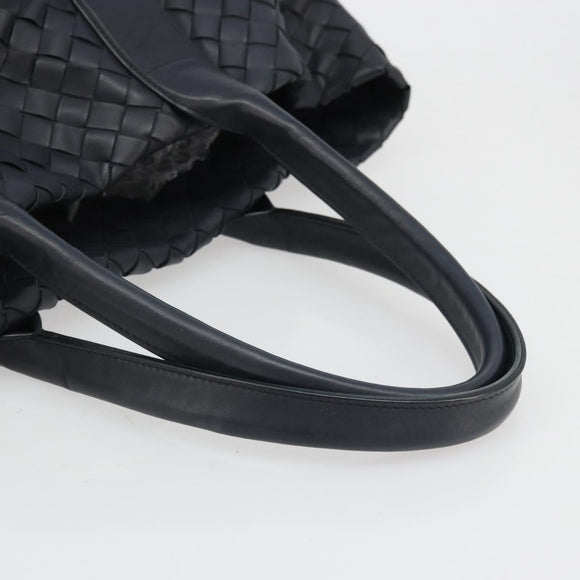 BOTTEGA VENETA INTRECCIATO Tote Bag Leather Black Auth YKZ864A