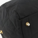 PRADA Boston Bag Nylon Black Gold Auth YKZ869-11