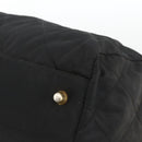 PRADA Boston Bag Nylon Black Gold Auth YKZ869-12