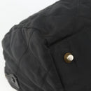 PRADA Boston Bag Nylon Black Gold Auth YKZ869-13