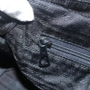 PRADA Boston Bag Nylon Black Gold Auth YKZ869-21