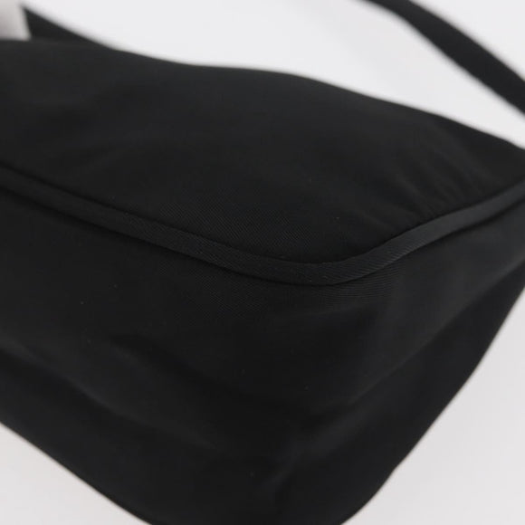 PRADA Accessory Pouch Nylon Black Silver Auth YKZ871A