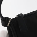 PRADA Accessory Pouch Nylon Black Silver Auth YKZ871A-10