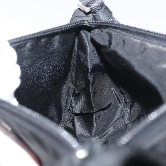 PRADA Accessory Pouch Nylon Black Silver Auth YKZ871A