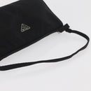 PRADA Accessory Pouch Nylon Black Silver Auth YKZ871A-7