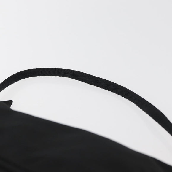 PRADA Accessory Pouch Nylon Black Silver Auth YKZ871A