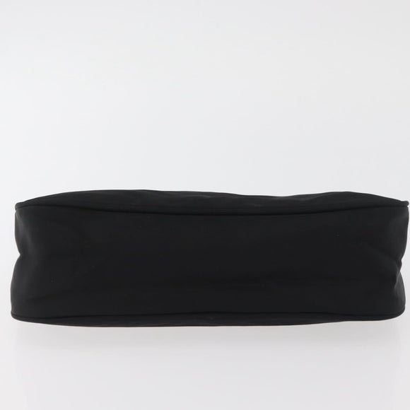 PRADA Accessory Pouch Nylon Black Silver Auth YKZ871A