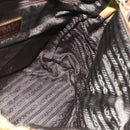 PRADA Chain Shoulder Bag Nylon Beige Gold Auth YKZ873-19