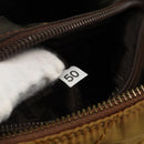 PRADA Chain Shoulder Bag Nylon Beige Gold Auth YKZ873-23