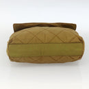 PRADA Chain Shoulder Bag Nylon Beige Gold Auth YKZ873-9