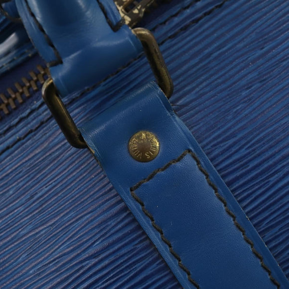 LOUIS VUITTON Epi Keepall 45 Boston Bag Blue M42975 LV Auth YKZ880A
