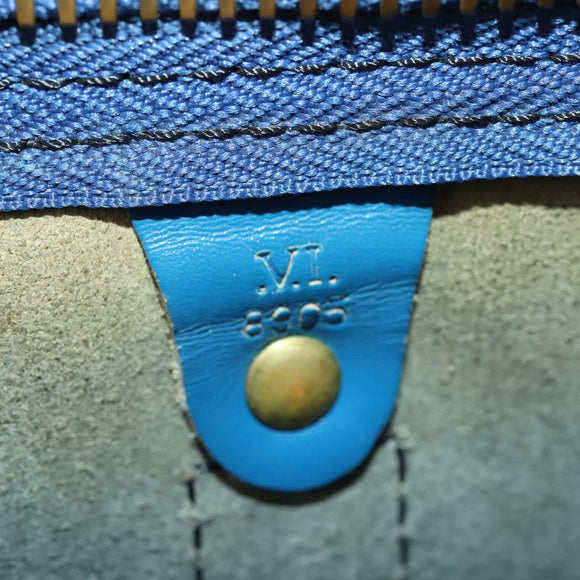 LOUIS VUITTON Epi Keepall 45 Boston Bag Blue M42975 LV Auth YKZ880A