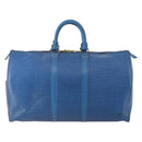 LOUIS VUITTON Epi Keepall 45 Boston Bag Blue M42975 LV Auth YKZ880A-2