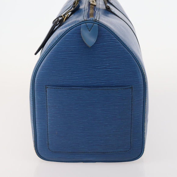 LOUIS VUITTON Epi Keepall 45 Boston Bag Blue M42975 LV Auth YKZ880A