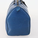LOUIS VUITTON Epi Keepall 45 Boston Bag Blue M42975 LV Auth YKZ880A-4