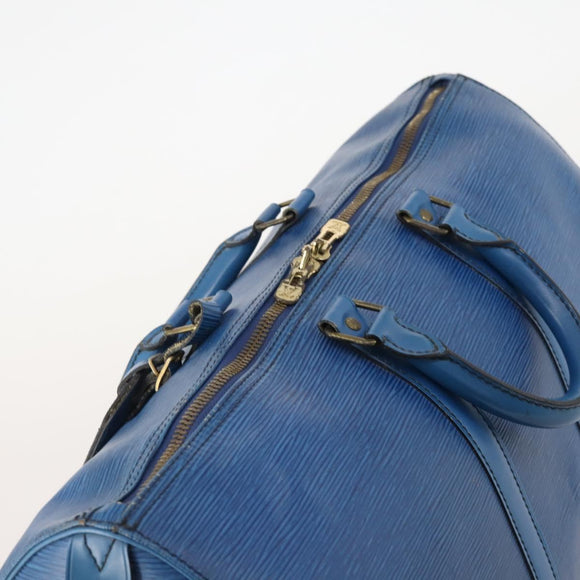 LOUIS VUITTON Epi Keepall 45 Boston Bag Blue M42975 LV Auth YKZ880A