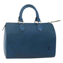 LOUIS VUITTON Epi Speedy 25 Hand Bag Toledo Blue M43015 LV Auth YKZ881A-1