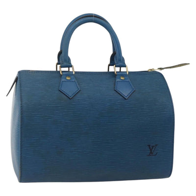 LOUIS VUITTON Epi Speedy 25 Hand Bag Toledo Blue M43015 LV Auth YKZ881A