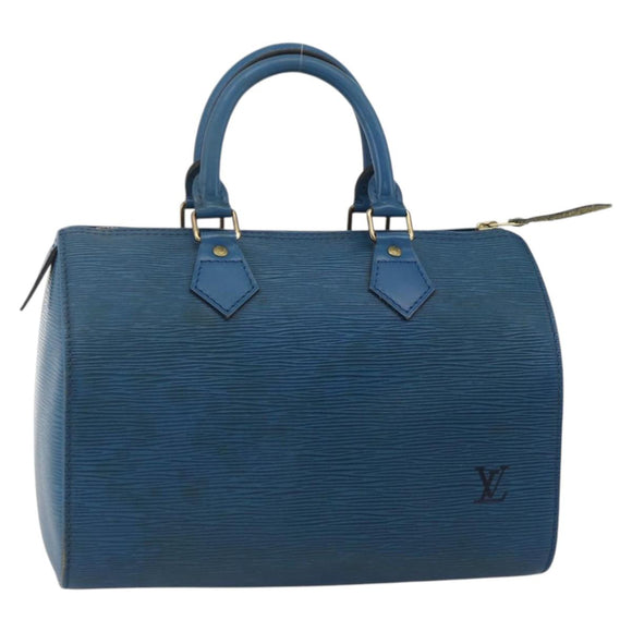 LOUIS VUITTON Epi Speedy 25 Hand Bag Toledo Blue M43015 LV Auth YKZ881A