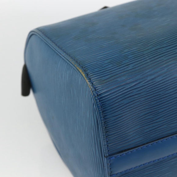 LOUIS VUITTON Epi Speedy 25 Hand Bag Toledo Blue M43015 LV Auth YKZ881A