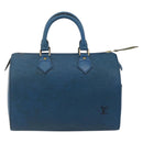 LOUIS VUITTON Epi Speedy 25 Hand Bag Toledo Blue M43015 LV Auth YKZ881A-13