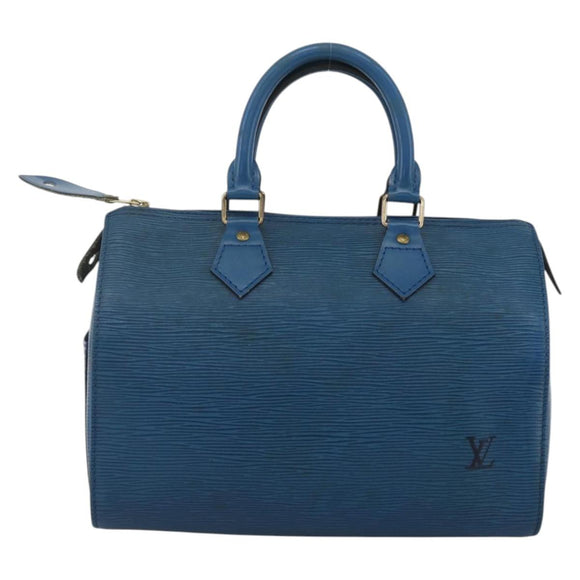 LOUIS VUITTON Epi Speedy 25 Hand Bag Toledo Blue M43015 LV Auth YKZ881A