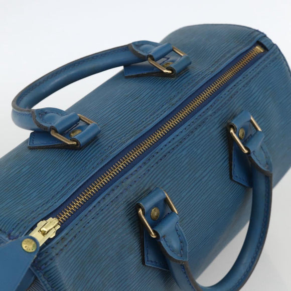 LOUIS VUITTON Epi Speedy 25 Hand Bag Toledo Blue M43015 LV Auth YKZ881A