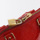 LOUIS VUITTON Vernis Alma PM Hand Bag Rouge Grunadine M91693 LV Auth YKZ887-17