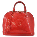 LOUIS VUITTON Vernis Alma PM Hand Bag Rouge Grunadine M91693 LV Auth YKZ887-13