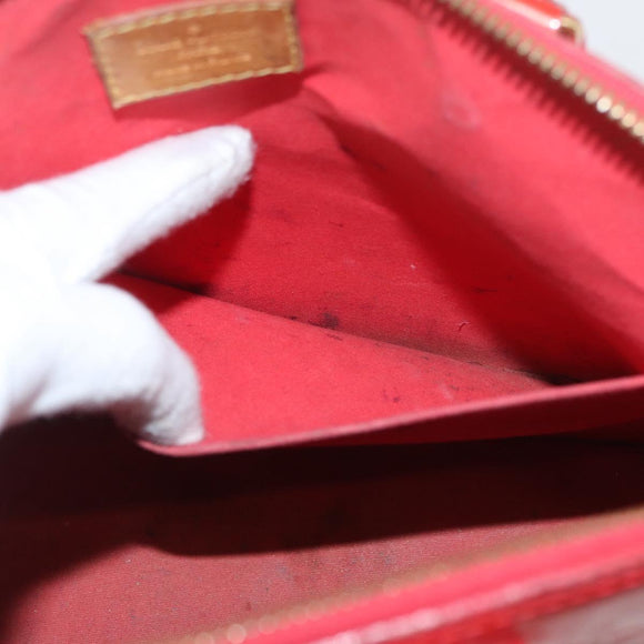 LOUIS VUITTON Vernis Alma PM Hand Bag Rouge Grunadine M91693 LV Auth YKZ887