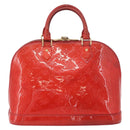 LOUIS VUITTON Vernis Alma PM Hand Bag Rouge Grunadine M91693 LV Auth YKZ887-2
