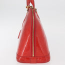 LOUIS VUITTON Vernis Alma PM Hand Bag Rouge Grunadine M91693 LV Auth YKZ887-3